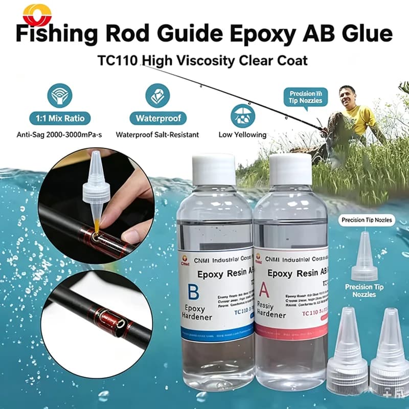 100ml/200ml Durable Fishing Rod Adhesive Epoxy Resin AB Glue for Twine Fishing Rod Guide Ring Fixed Repair Glue Fishing Tackle