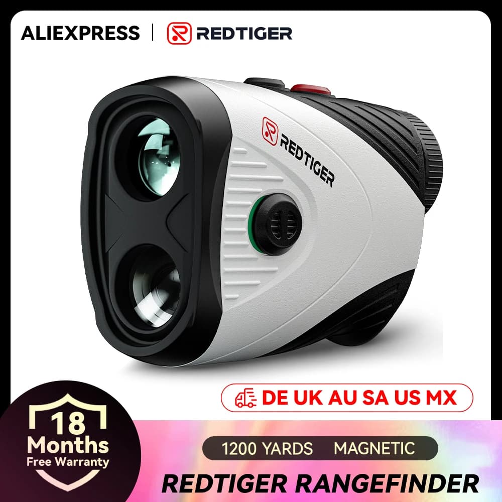 REDTIGER Golf Rangefinder with Slope 1000M 1200 Yards Laser Range Finder Golfing 7X Magnification Rechargeable Range Finders