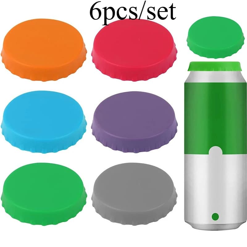 Food-grade Silicone Cola Cap Leak-proof Sealed Can Cap Reusable Beer Dust-proof Cap Can Seal Cap Leak-proof Canned Beverage Cap
