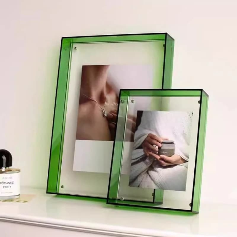Colorful Acrylic Photo Frame Table Wall Hanging Ins Transparent Acrylic Picture Frame Poster Display Stand Home Ornaments Decor