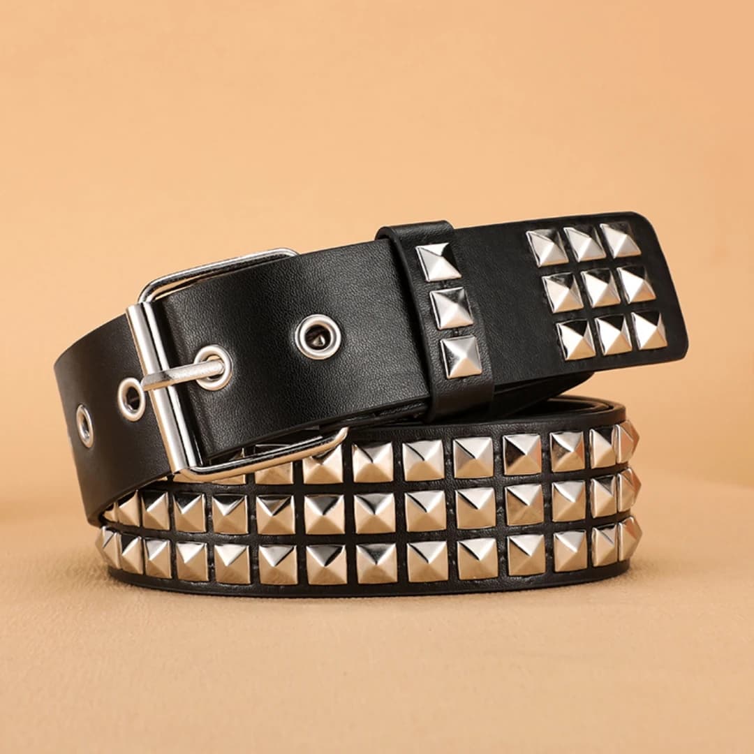 Trend Rivet Belt Heavy Metal Belt Men Women Punk Nightclub Rock Style Belt Jeans Belt Y2K Belt Fashion Decoration Women' Belt
