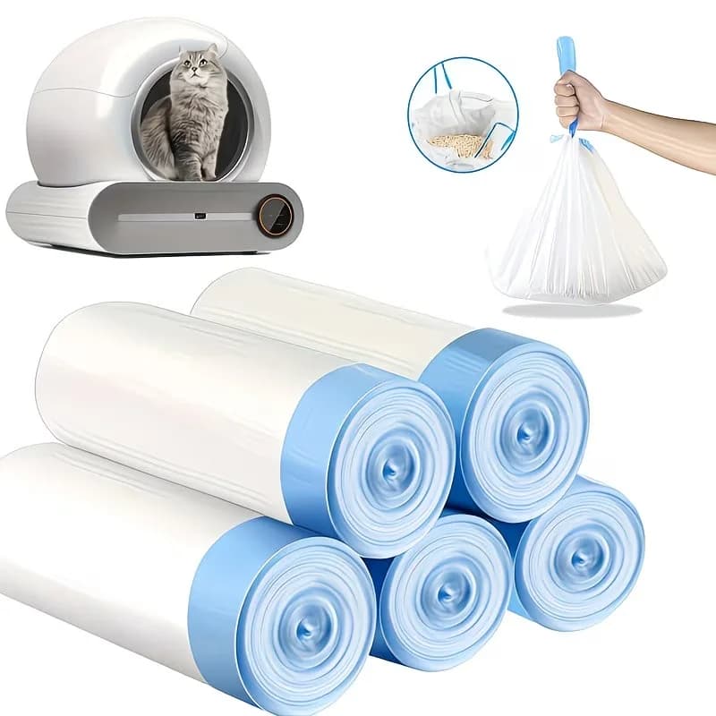 2/4/8Rolls Pet Poop Bags for Tonepie Automatic Cat Litter Box Pet Garbage Cat Poop Bags Self-cleaning Cat Toilet Waste Bags