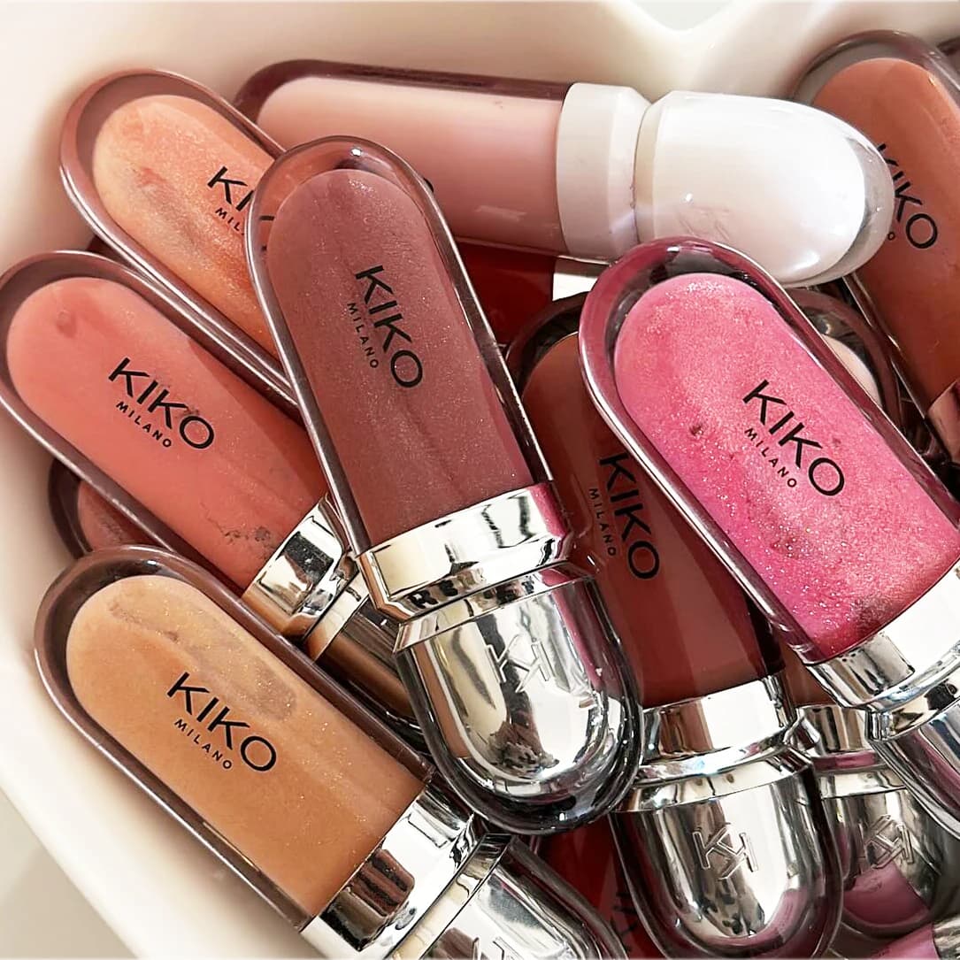 Kiko 3D Hydra Lip Gloss Non-fading Waterproof Blusher Moisturizing Shimmer Makeup Lip Gloss Lipstick Brun Pearly Mauve Liner