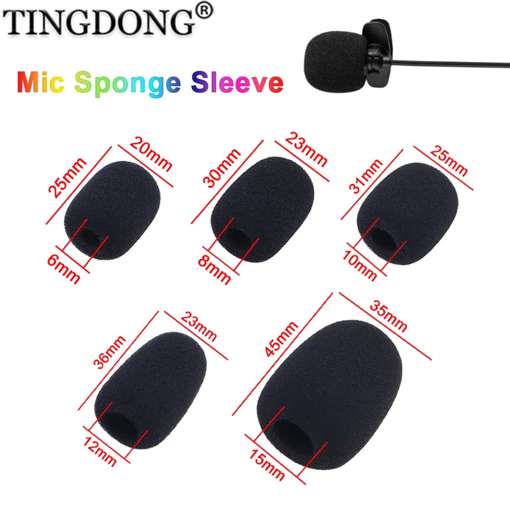 10pcs Headset Replacement Foam Microphone Cover Telephone Headphone Mic Case Microphone Windscreen Windshied Sponge