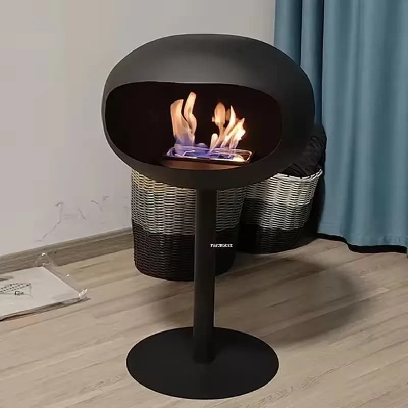 2026 Creative  Home Decor Nordic Wrought Iron Fireplaces Living Room Art Heating Heater Modern Designer Floor-standing Ornaments