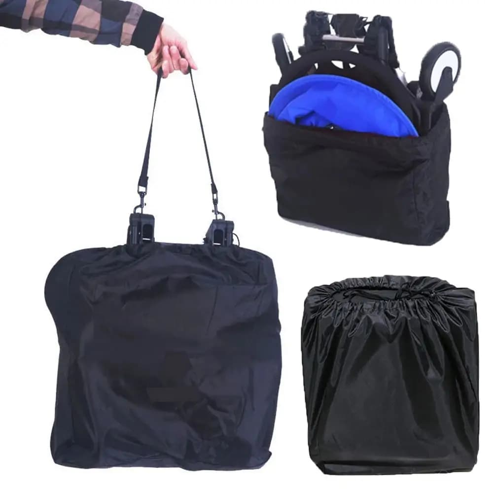 Baby Stroller Travel Bag Organizer Stroller Pouch Shoulder Straps for Universal Stroller Foldable Light Weight Pram Accessories