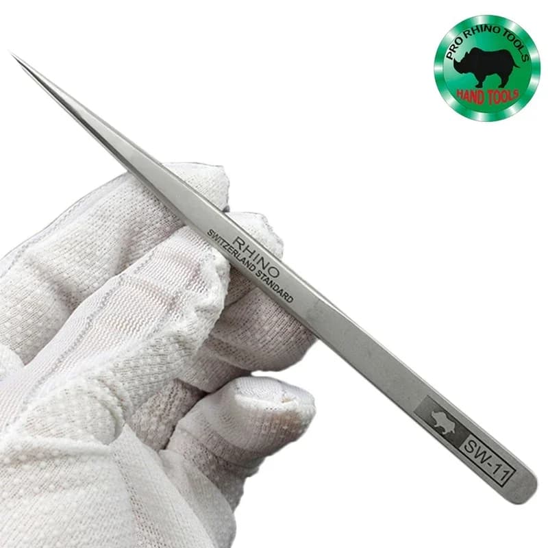 Durable RHINO RH Japanese Tweezers Sharp Hard High Precision for Small Objects Watch Phone Repair