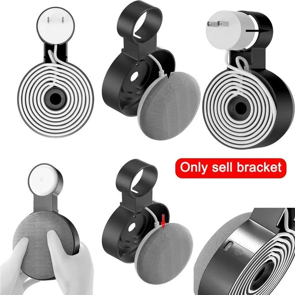 Mini Wall Mounted Bracket Uitable for Google Nest/Home Mini (2nd/1st Gen) Audio Wall Mount Storage Bracket Cord Management ﻿