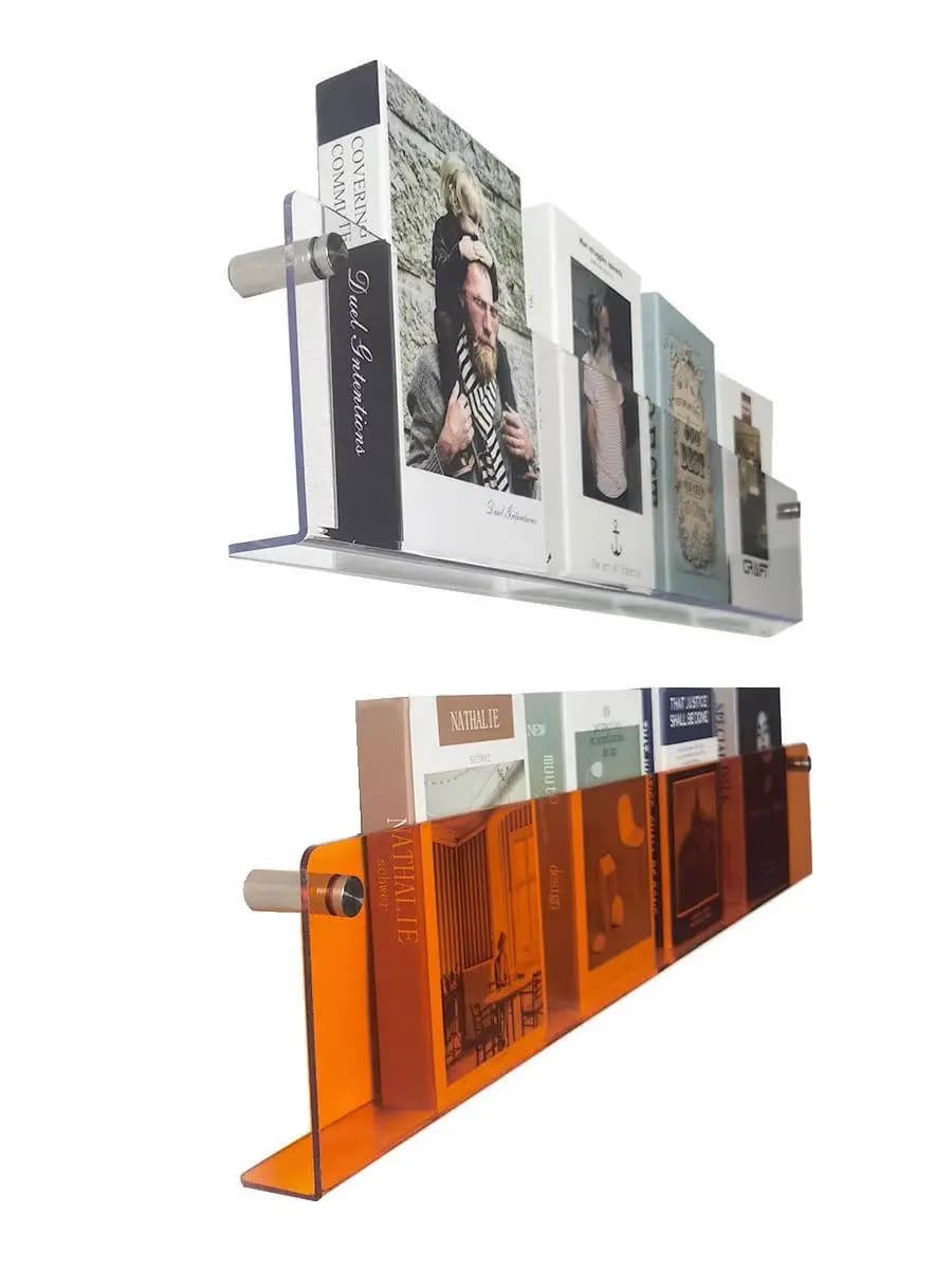 Color Acrylic Magazine Holder Brochure Holder,30/40/50cm Record Stand Literature Rack,Hanging Bookshelf Pamphlet Storage Stand