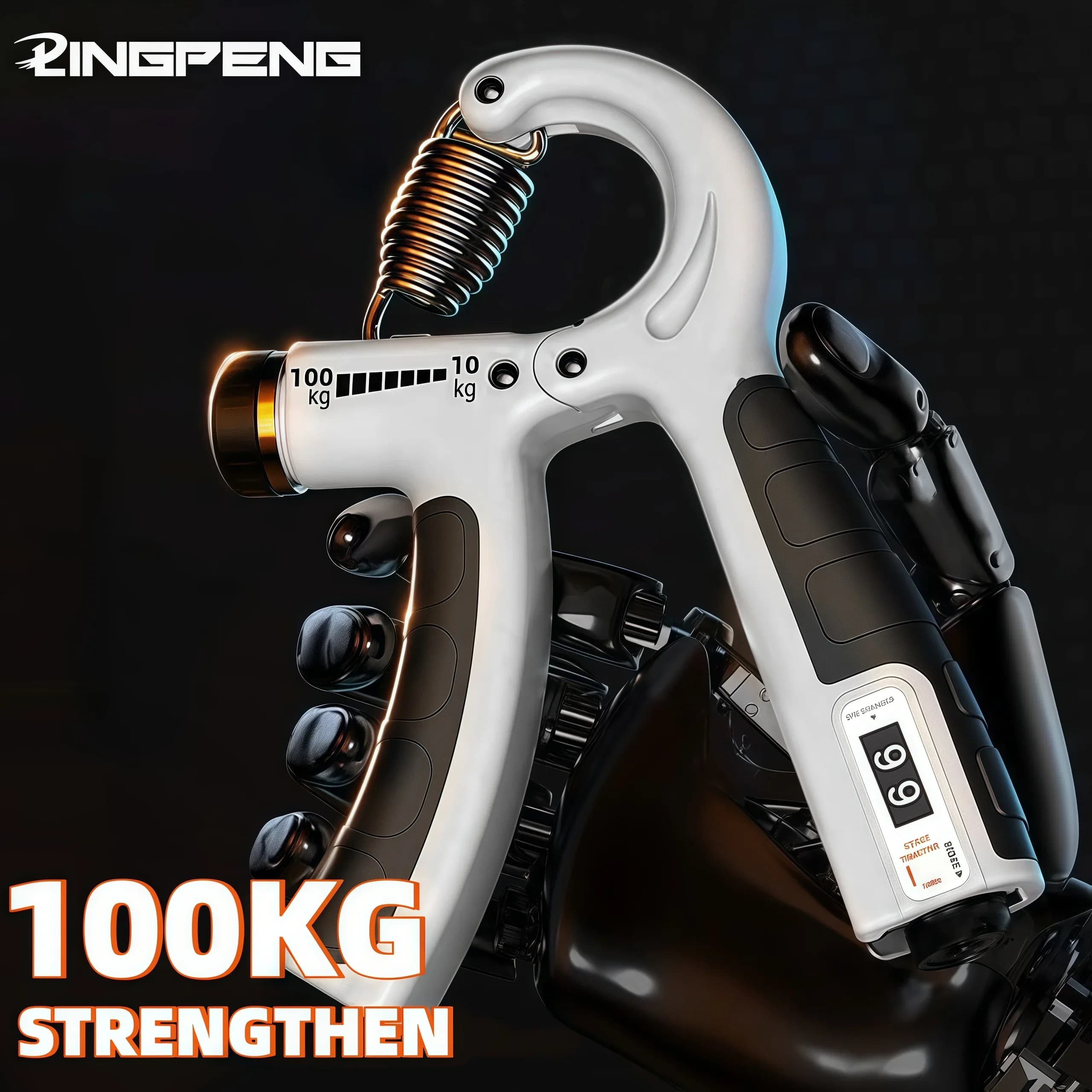 10-100Kg Adjustable Heavy Gripper Fitness Hand Exerciser Grip FatGrip Wrist Increase Strength Spring Finger Pinch Carpal Expande