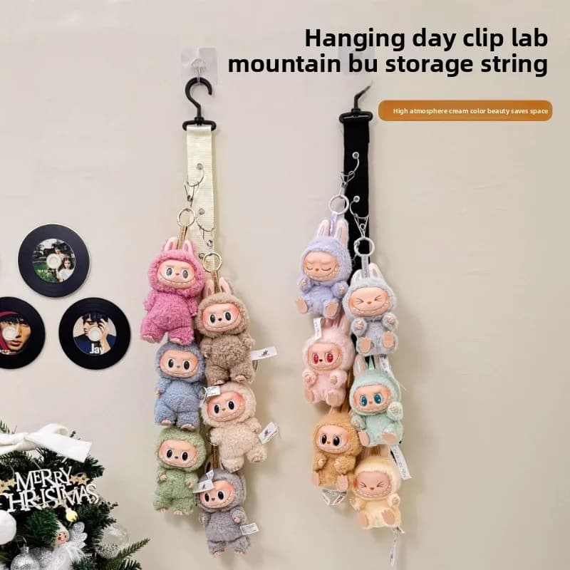 Pendant Storage Display Shelf Doll Wall for Doll Practical Plush Door Behind Clip Wardrobe Wall Hanging Storage Bag