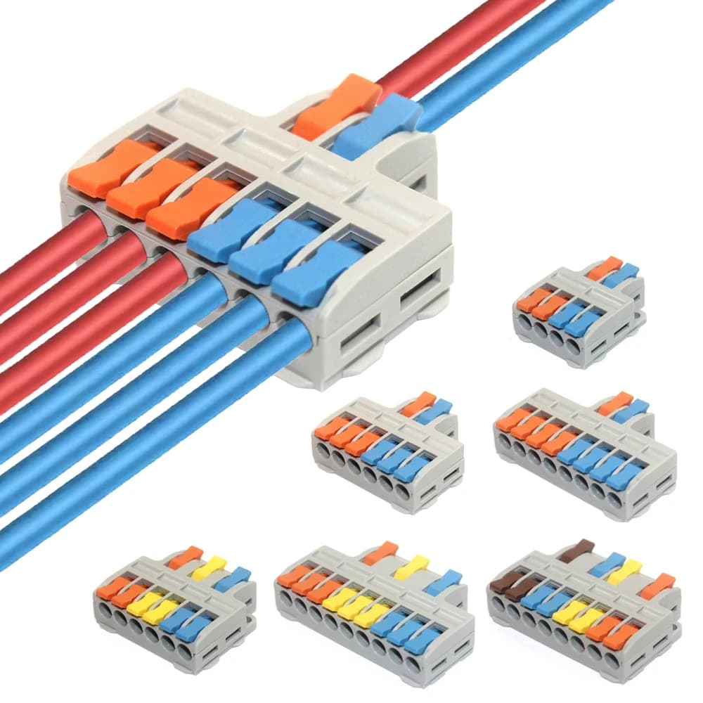 5/10pcs Quick Wire Connector, Universal Compact Wiring Splicing Conector, Electrical Push In Lighting Terminal Block Connector