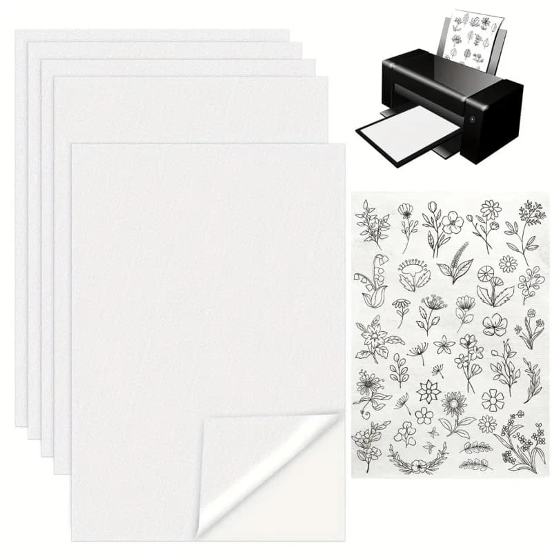 10Pcs Handicrafts Eco-Friendly Sticky Water Soluble Embroidery Stabilizer Printable Paper Wash Away Stabilizer Allowed for Print