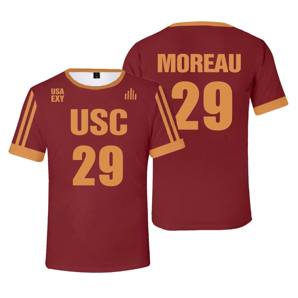 New The Foxhole Court Edgar Allan Ravens Lacrosse Jersey Cosplay MORIYAMA KNOX T-shirt 3D for Men/Women Clothes Kids Tops NO.29