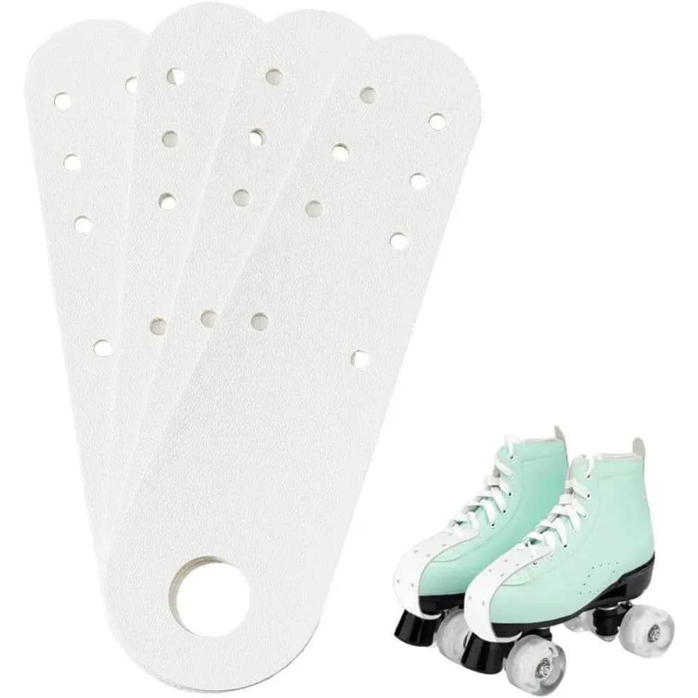 4PCS Leather Toe-Guards for Roller Skate Flat Toe Cap Guard Protectors in Front of Roller Skate PU Leather Cover for Quad Roller