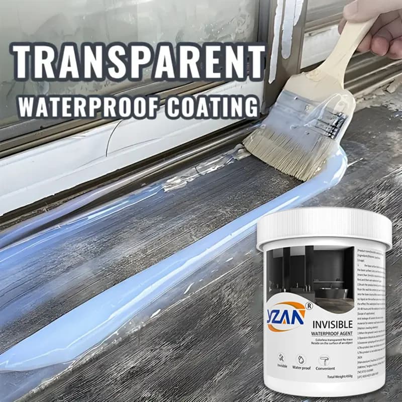 450g Polyurethane Waterproof Coating Invisible Paste Sealant Glue with Brush Adhesive Repair Nano Glue for Home Roof Bathroom Freeze-resistant Wall