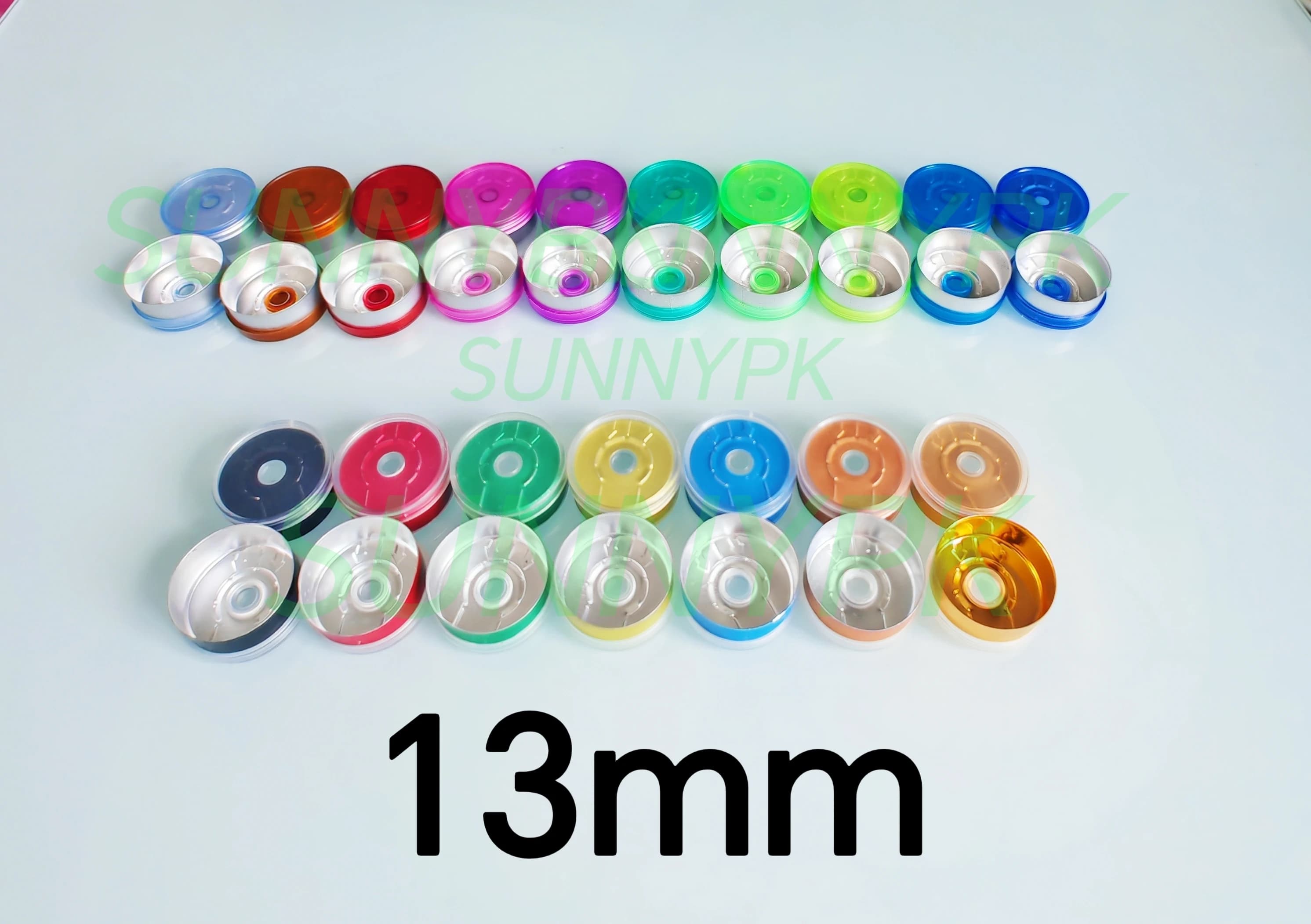 13mm Aluminium Plastic Cap,50pcs/lot! Colored Plastic Caps, Sealing Tear off Cap,Aluminium tops for crimp glass vial