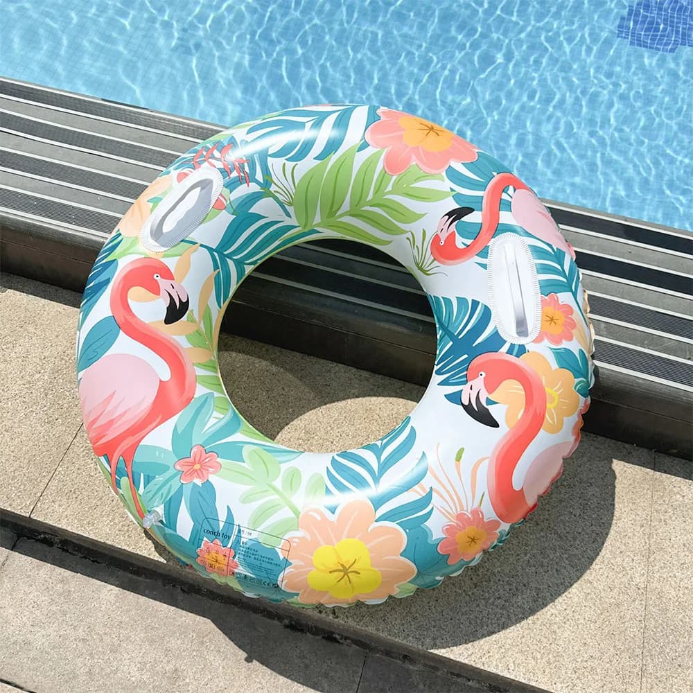 Flamingo Inflatable Swimming Ring Adult Swim Tube Pool Float Thickened Summer Pool Party Water Floating Toys