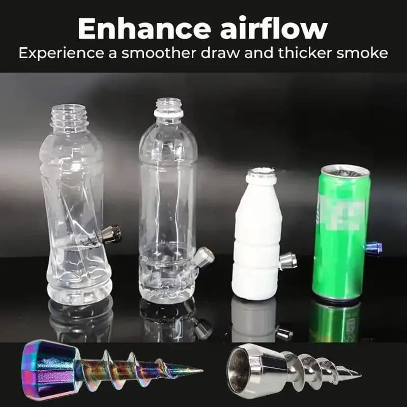 Metal Screw-Shaped tool 23 mm Metal Screw Shape Waterpipe Head Spiral Water Smoke Metal Cannon Head Fittings