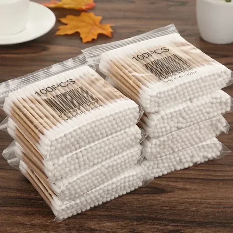 500pcs 5 Packs Double-ended Cotton Swabs, Baby Cotton Swabs, Ear Cleaning Sticks, Healthy Cleaning Tools