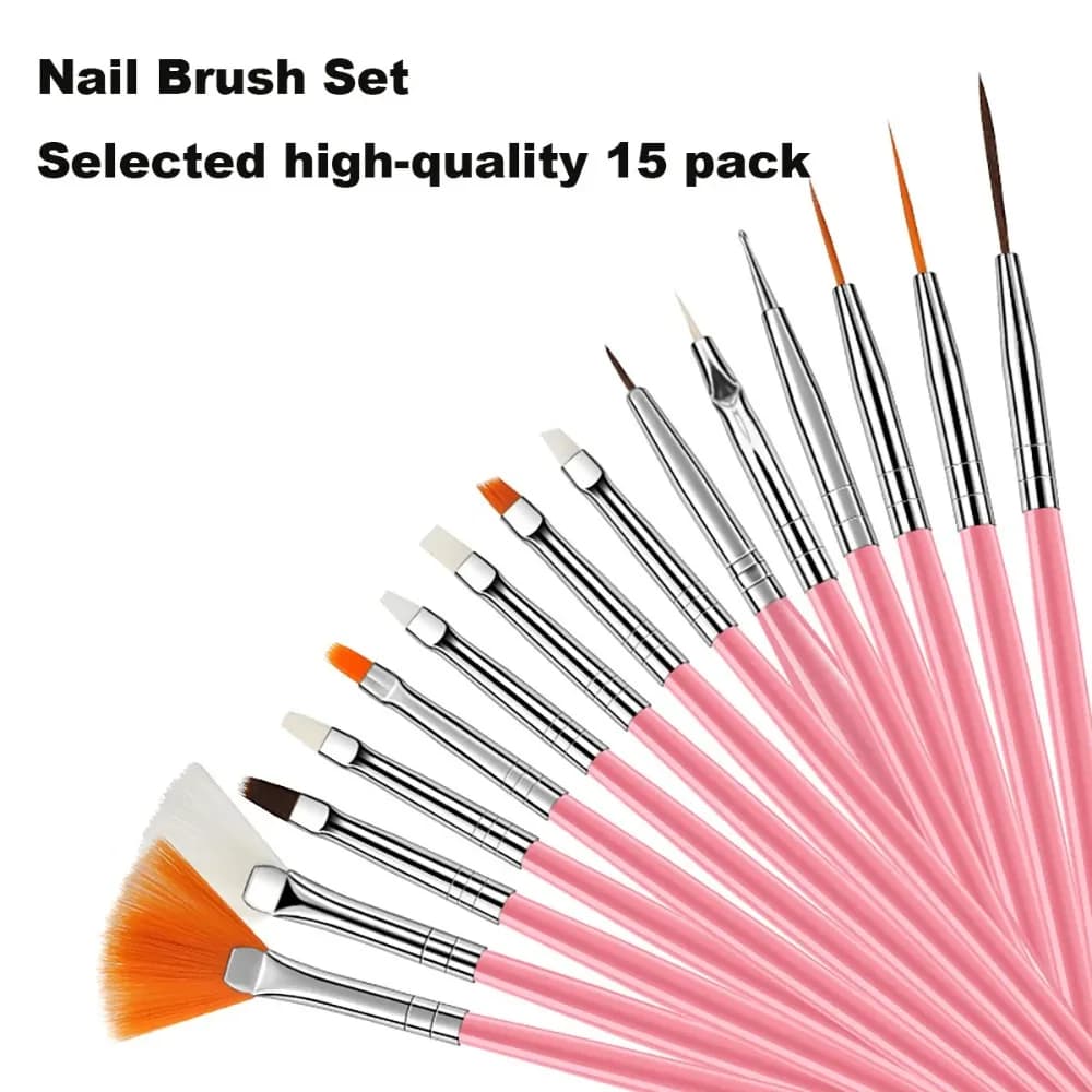 15pcs Fine Detail Paint Brush Set - Miniature Paint Brush for Detailing & Art Painting - Acrylic,Watercolor,Nail Art & Tools