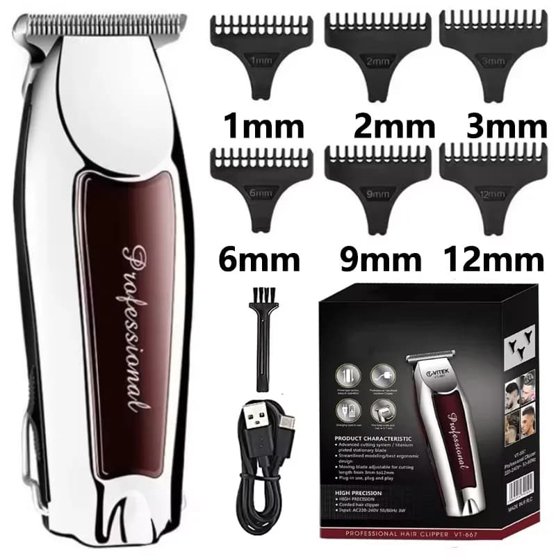 Rechargeable Cordless Hair Trimmer for Men Grooming Professional Electric Hair Clipper Beard Hair Cutting Machine Edge
