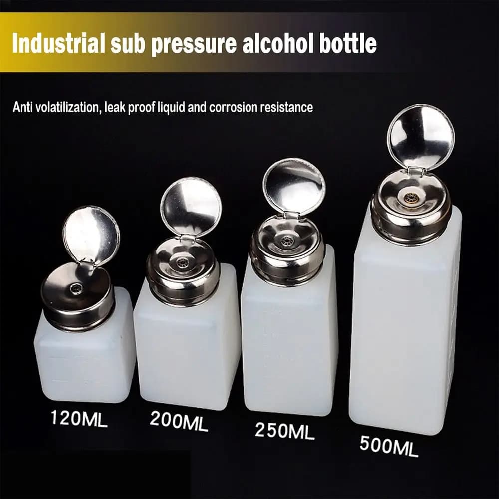 100/200/250/500ML Liquid Alcohol Split Bottle Anti Volatilization Flux Bottle Press Type Split Bottle
