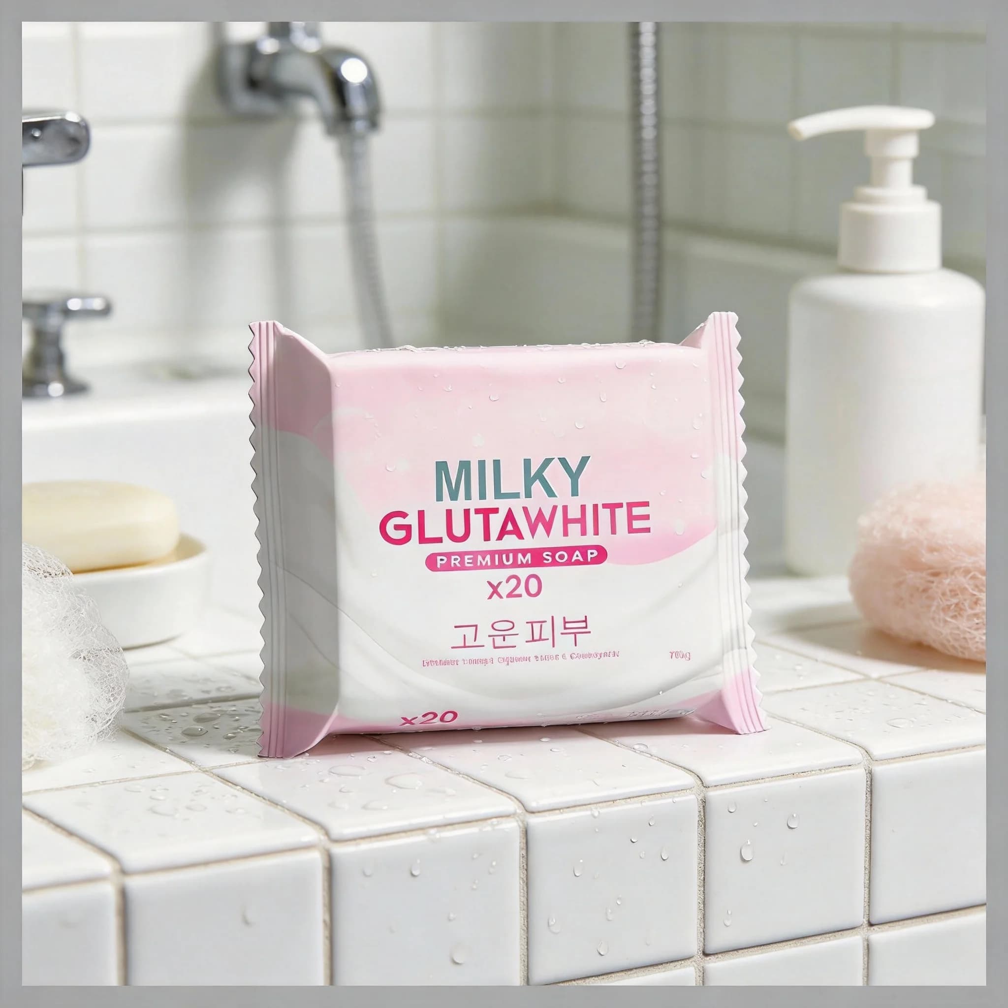 1-10PCS Korean MILKY GLUTAWHITE Premium Soap 70g Deep Cleansing Nourishing Rich Foam Soap Efficient Body Face Cleansing Care