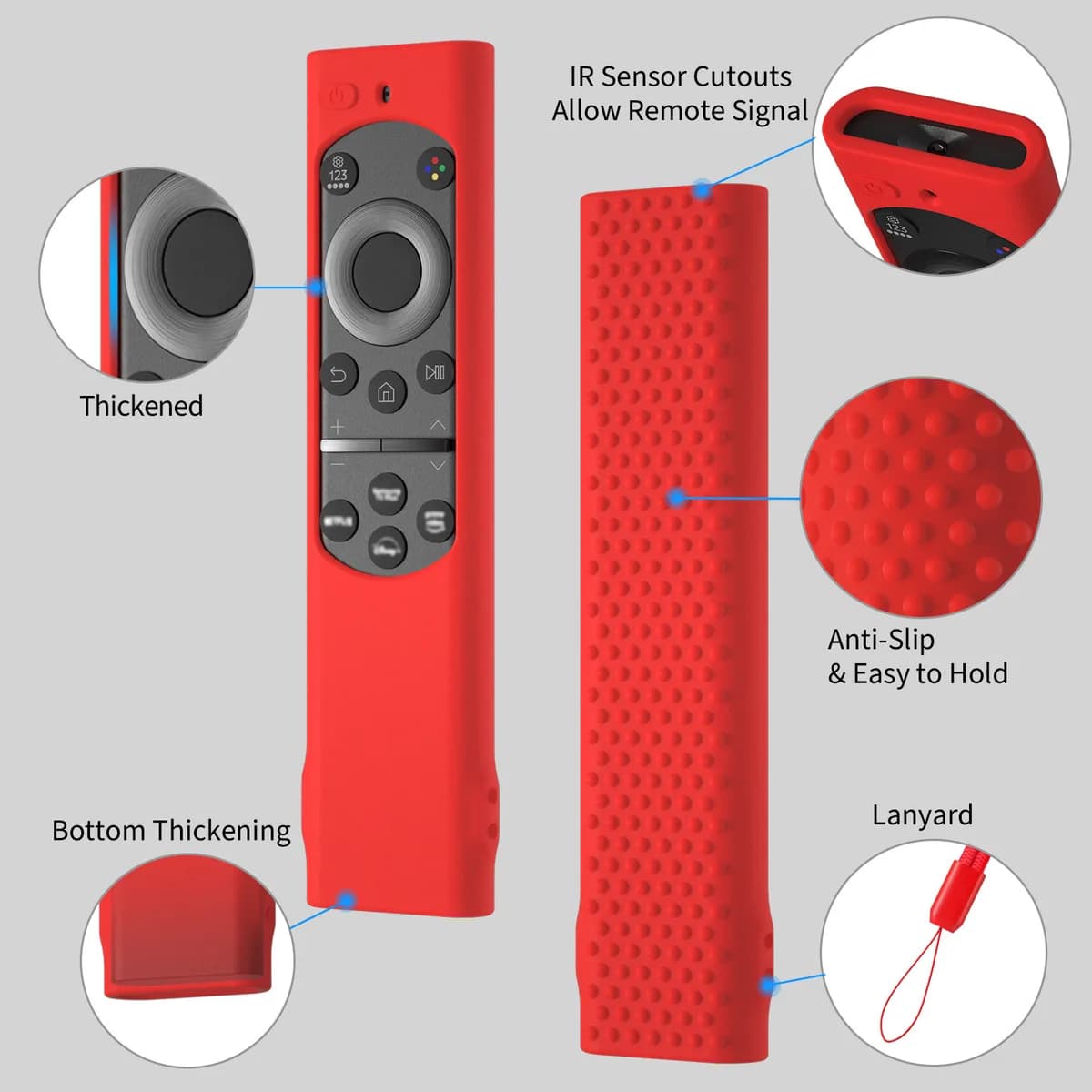 New Samsung Smart TV Remote Silicone Protective Case BN59-01393 CU7000 BN59-01388A BN59-01385A BN59-01388H