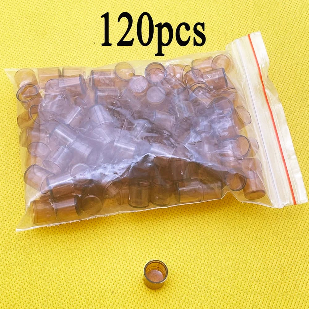 120PCS Queen Rearing Plastic Brown Cell Cup Virgin Worm Egg Larva For Apis Mellifera Beekeeping Bee Farm Tools Supplies