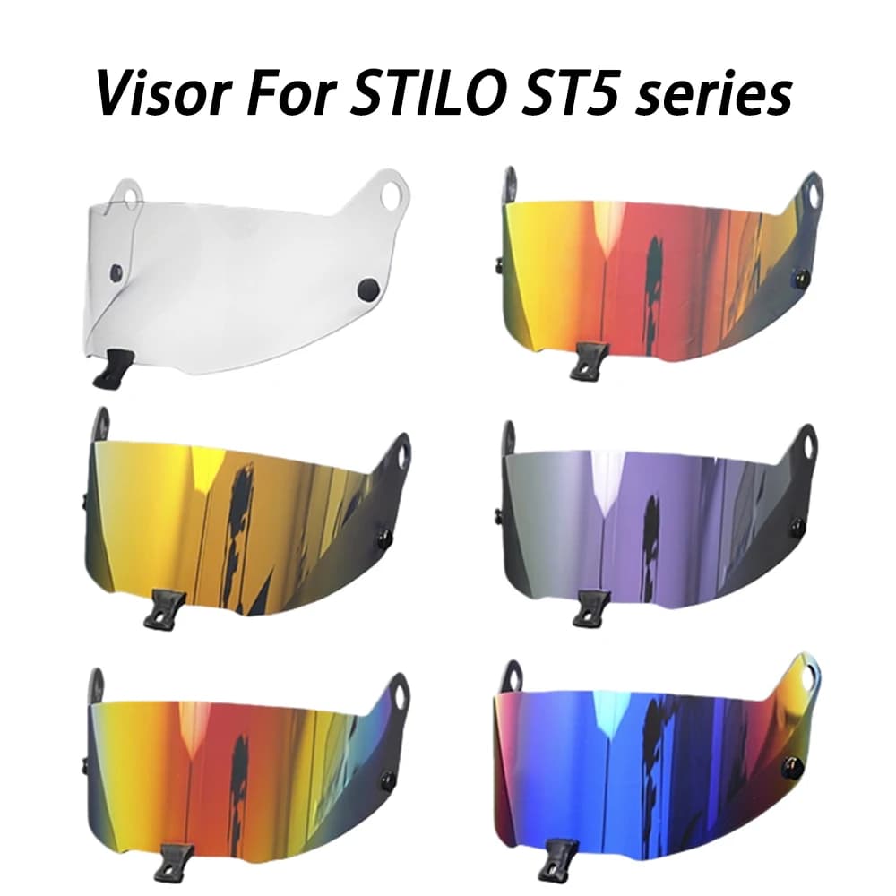 Fit for Stilo ST5 FN R Helmet Visor Motorcycle Full Face Helmet Shield Lens Replacement Deep tea Silver Anti-UV Lens