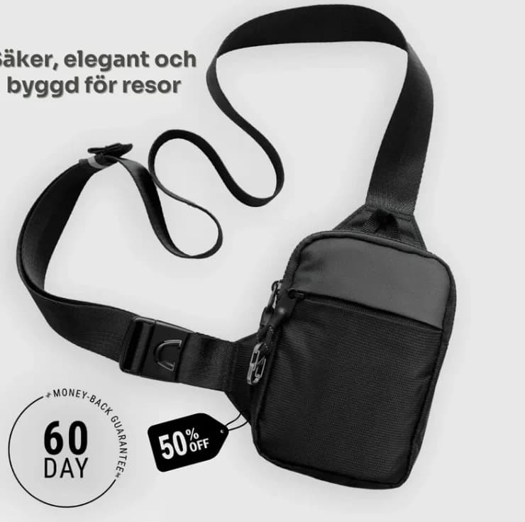 New fashion Men's Mini messenger bag with stainless steel lock small chest bag RFID anti-theft brush mobile phone shoulder bag