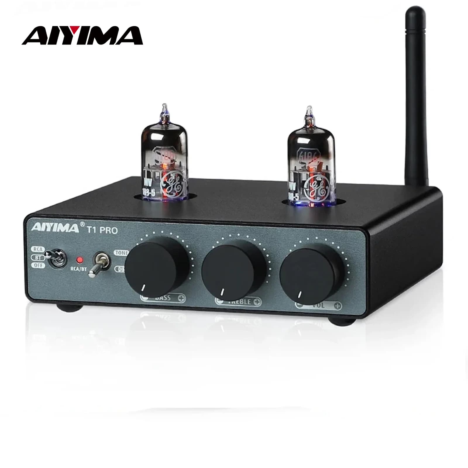 AIYIMA T1 PRO Tube Preamp Vacuum Pre-Amplifier Bluetooth 5.1 QCC3040 APTX-HD Vacuum Tube Preamp  Bass Treble Tone Control