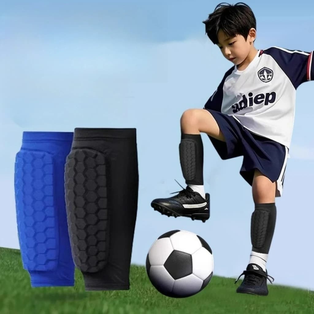 1 Pair Football Ski Shin Pads Honeycomb Shin Guards Soccer Adult Ski Boot Shin Protector Adult Breathable Pads For Athletes