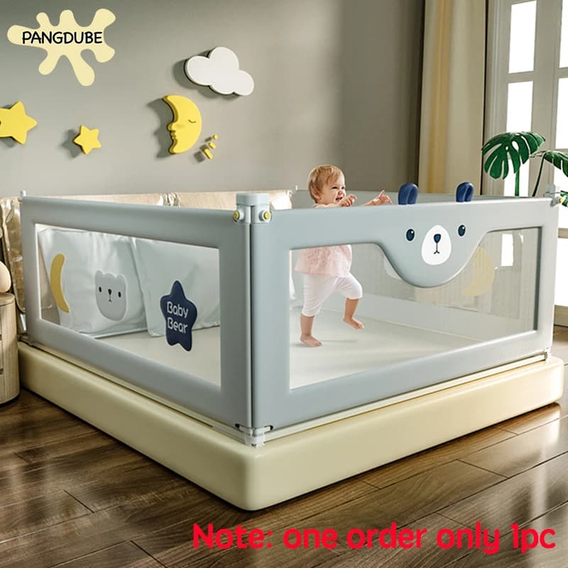 PANGDUBE 1 PCs Baby Crib Safety Barrier, Side Protection for Crib, Toddler Barrier, Protection against Baby falling out of bed, screw mount or