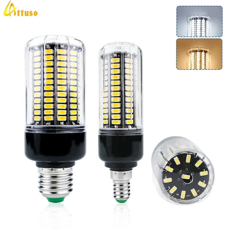 Energy Efficient LED Corn Lamp Bulb E14 E27 3.5W-15W SMD 5736 220V 110V - Light Replacement with AC85-265V Compatibility