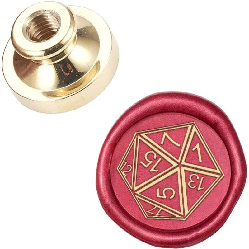1pc Wax Seal Stamp Head Dice Removable Sealing Brass Stamp Head for Creative Gift Envelopes Invitations Cards Decoration