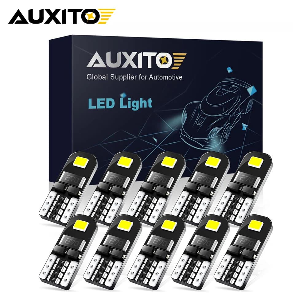 AUXITO 2/10Pcs W5W T10 LED Canbus No Error Bulb Car Interior Light 194 LED Signal Lamp For Hyundai Toyota CHR Corolla 150 Camry