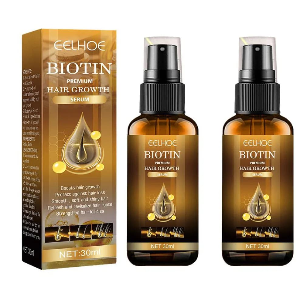 2pcs Biotin Essential Oils Products Fast Growing Hair Care Anti Hair Loss Spray Scalp Treatment For Men Women 30ml