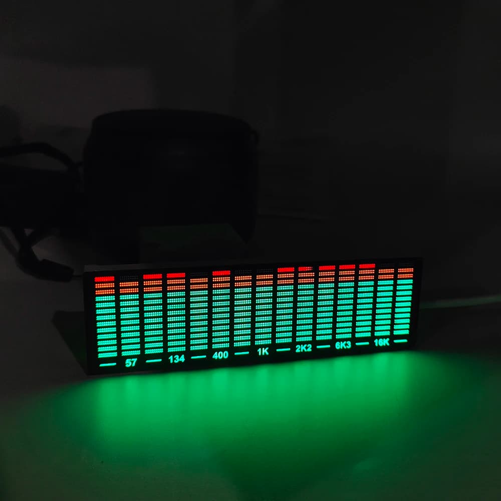 Multi-mode Voice Control Music Spectrum LED Pickup Rhythm Analyzer Light Display Audio Level Indicator VU Meter Atmosphere Lamp