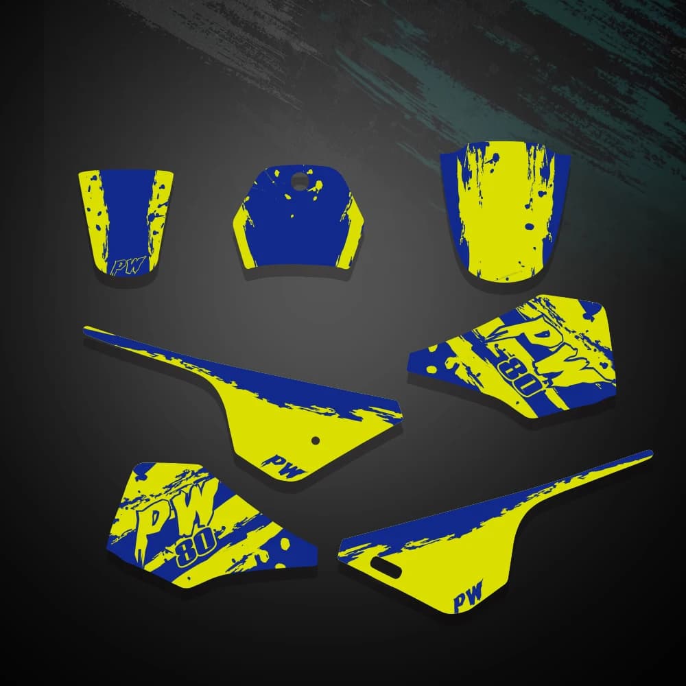 New For Yamaha PW80 PW 80 All Years Personality Style TEAM GRAPHICS BACKGROUNDS STICKER Set Decoration Protector Sticker