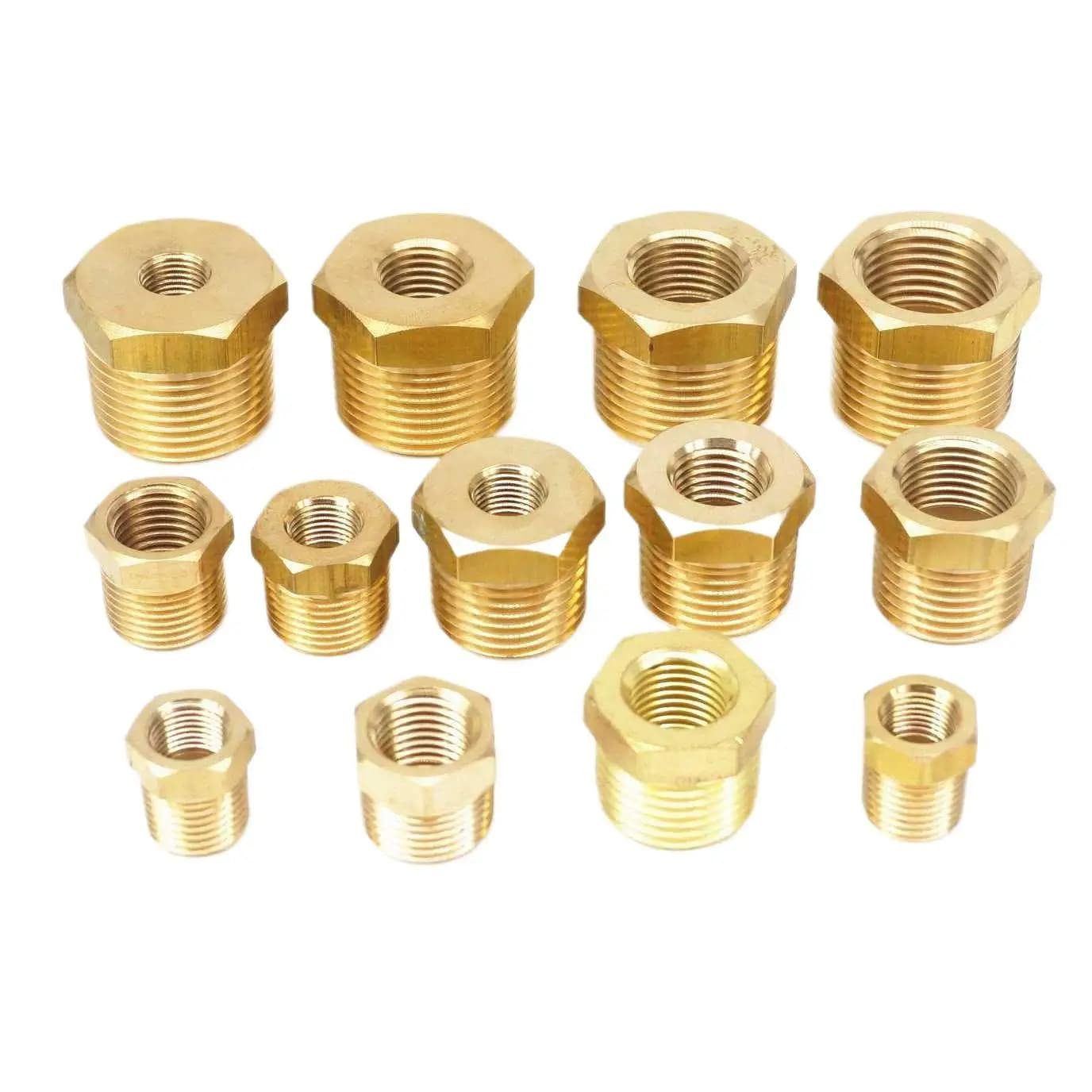 1/4" 3/8" 1/2" 3/4" NPT BSPT Male To Female Thread Brass Reducer Bushing Reducing Pipe Fitting Coupler Connector Adapter 229PSI