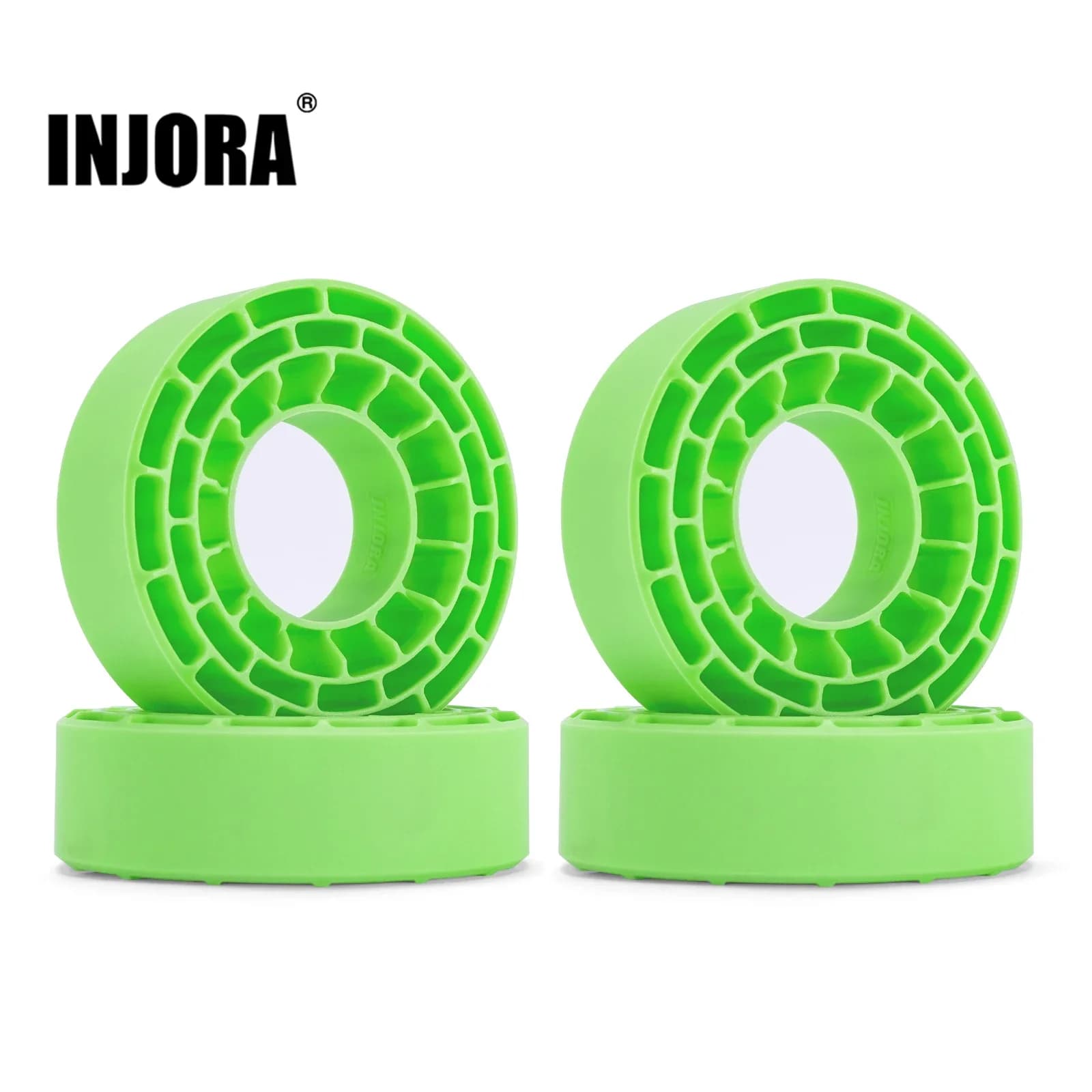 INJORA 4pcs Silicone Rubber Inserts Foam For 62-64mm*24mm 1.0" Tires (1064)