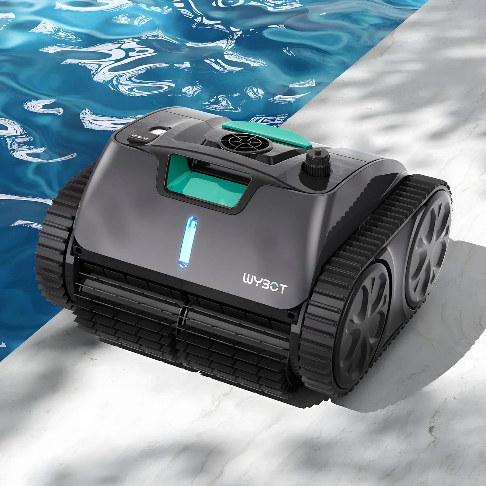 Pool Cleaner Robotic Swimming Pool Cleaner Robot WYBOT C1Max Waterline Scrubbing Floor Wall Max. 200㎡ Runing Time 180mins APP