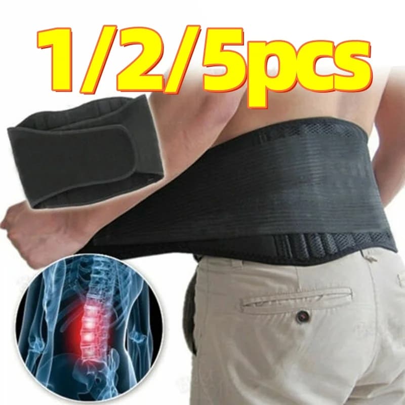 1/2/5PCS Adjustable Waist Self-heating Belt Protector Back Waist Support Belt Lumbar Brace Massage Band Health Care