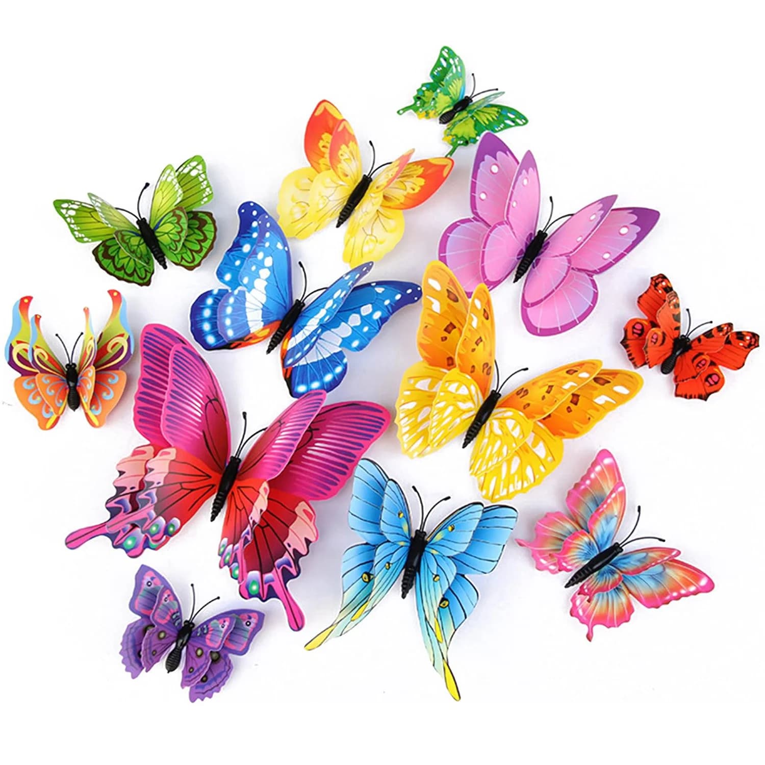 Butterfly wall decor 12pieces, 3D butterfly sticker for party decoration with magnet