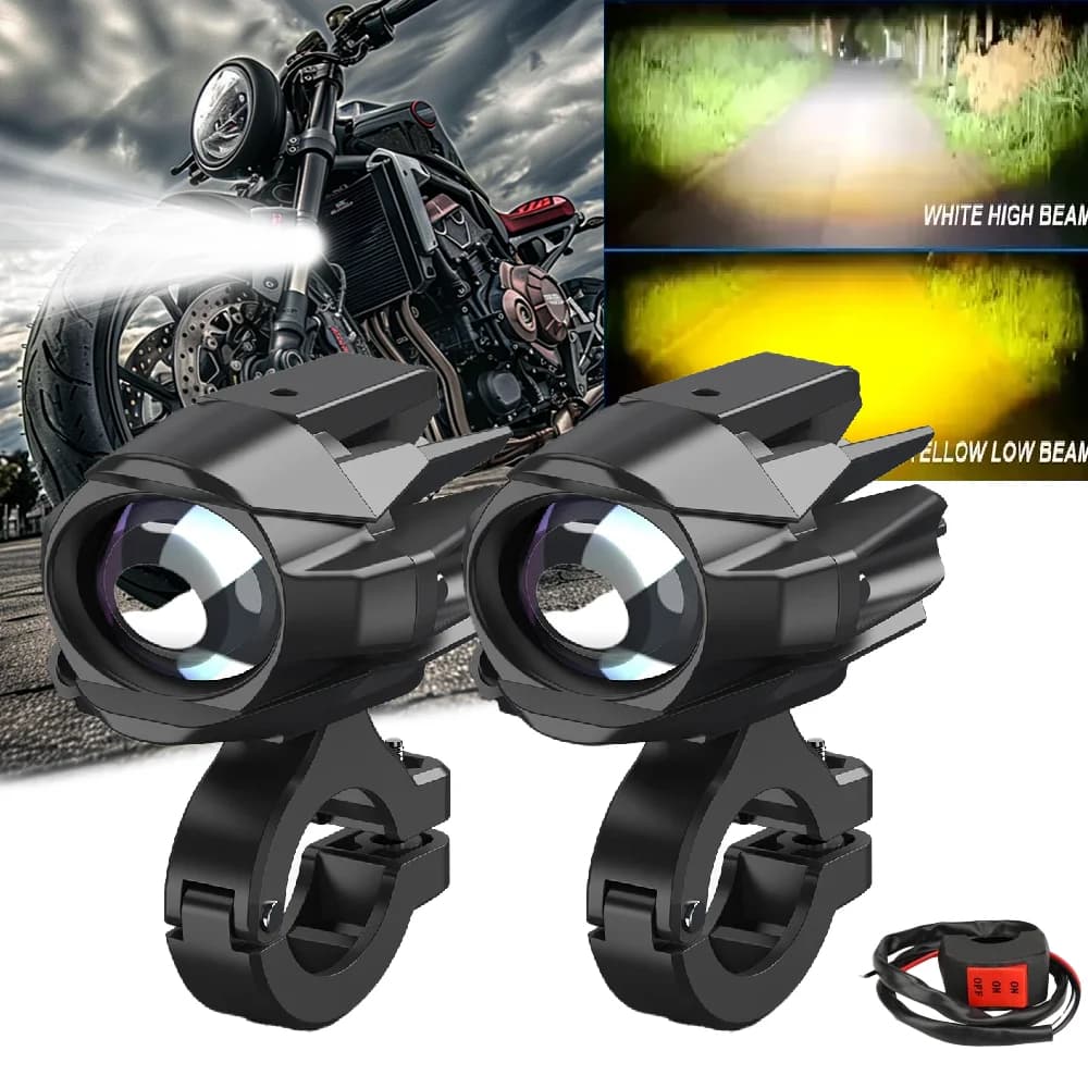 Auxiliary Motorcycle Spot Driving Light Laser Front Fog Spotlights Super for BMW Honda Yamaha Suzuki  4x4  ATV Truck Bike SUV
