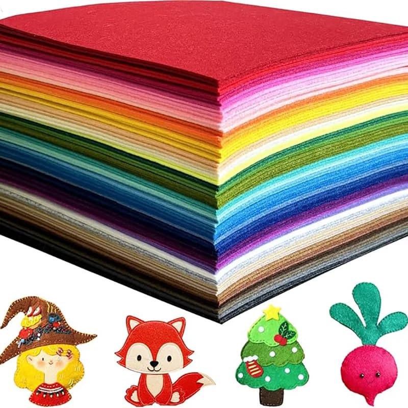 40/20/10Pcs New Felt Fabric Sheet Assorted Color Patchwork Sewing DIY Craft Squares Nonwoven 1mm Thick Handmade Fabric Weaving