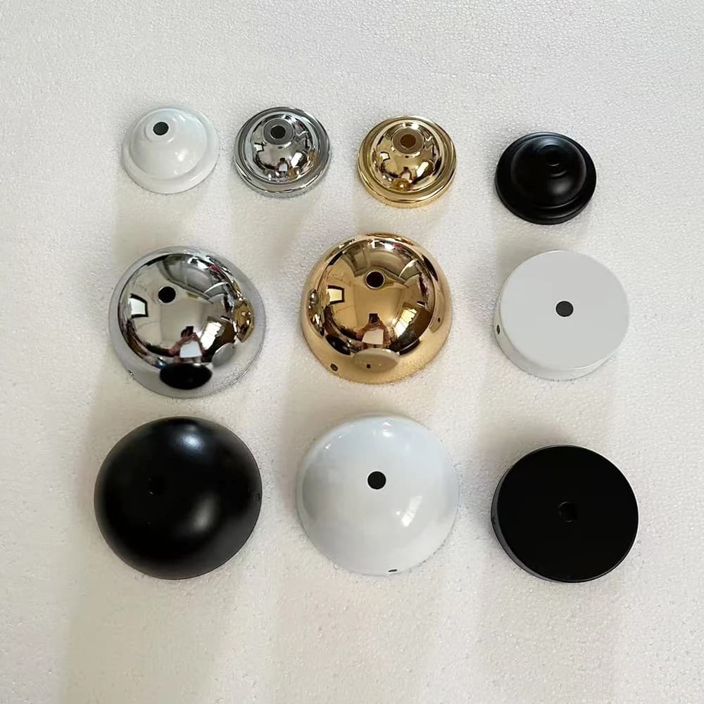 Lamp Fittings Ceiling Plate Lamp Base DIY Round Iron+ Lock Line Black/White/Gold/Silver Pendant Lamp Base Ceiling Plate