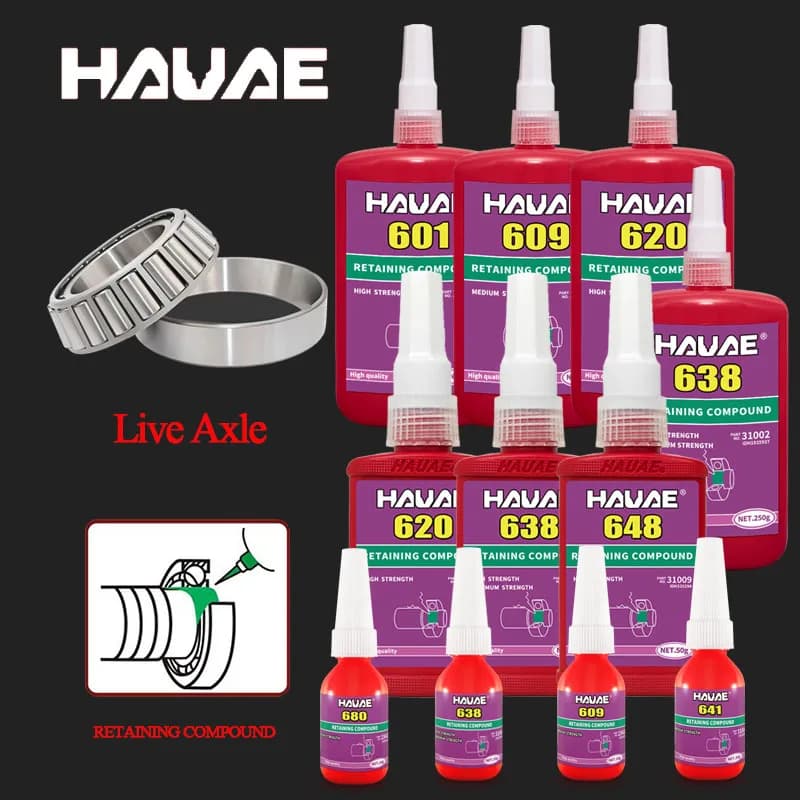 loctitit 601 603 609 620 638 648 680 Glue High strength RETAINING COMPOUND Anaerobic glue bearing cylindrical retaining adhesive
